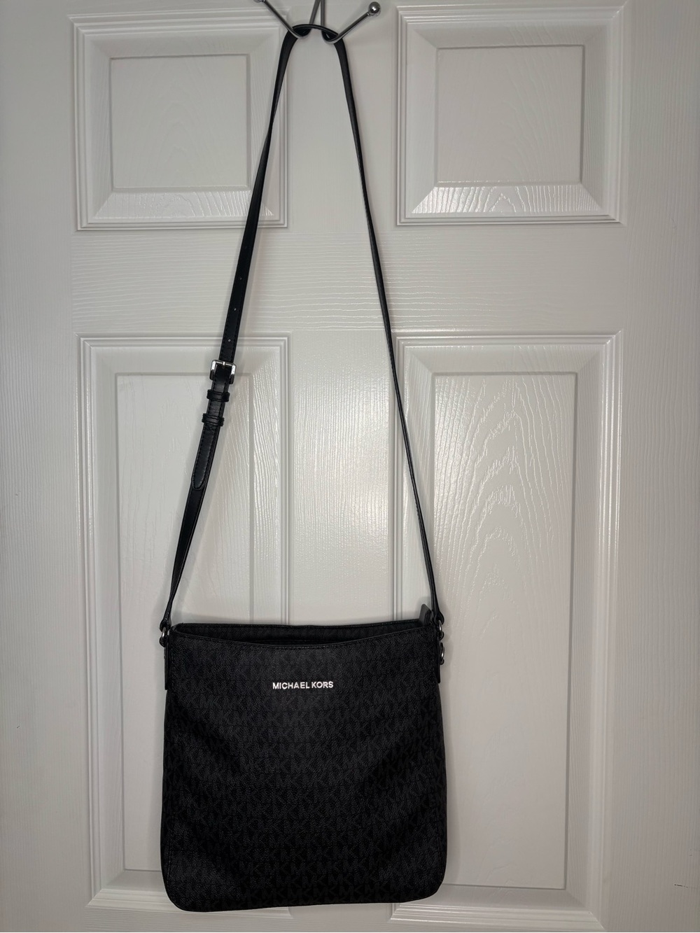 Michael Kors Black Logo-Print Crossbody Bag